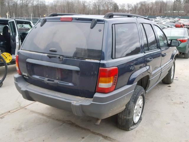 1J4GW48S74C248478 - 2004 JEEP GRAND CHER BLUE photo 4