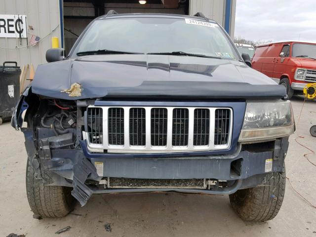 1J4GW48S74C248478 - 2004 JEEP GRAND CHER BLUE photo 9