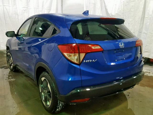 3CZRU6H5XJM704858 - 2018 HONDA HR-V EX BLUE photo 3