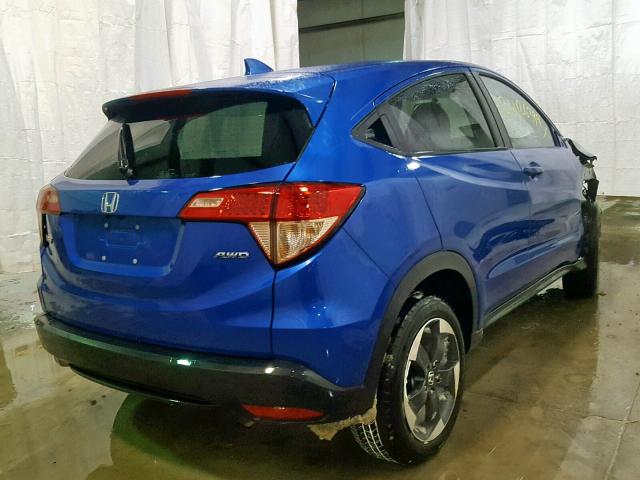 3CZRU6H5XJM704858 - 2018 HONDA HR-V EX BLUE photo 4