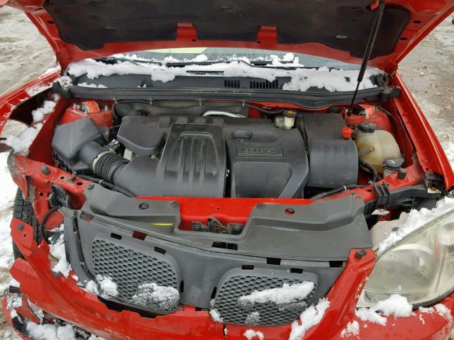 1G2AL15F777245916 - 2007 PONTIAC G5 RED photo 7