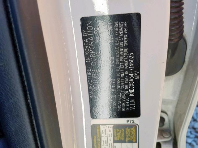 KNDJX3A54F7146025 - 2015 KIA SOUL ! WHITE photo 10