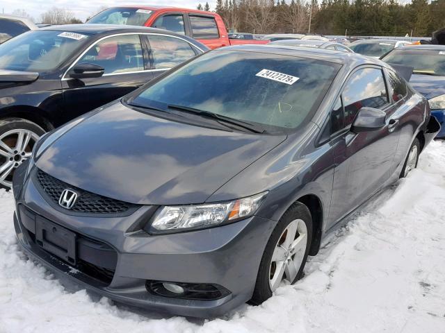 2HGFG3B96DH003426 - 2013 HONDA CIVIC EXL GRAY photo 2