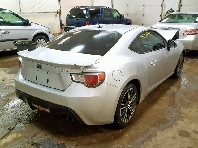 JF1ZCAC16D2604662 - 2013 SUBARU BRZ 2.0 LI SILVER photo 4