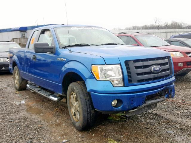 1FTEX1CW9AKA14301 - 2010 FORD F150 SUPER BLUE photo 1