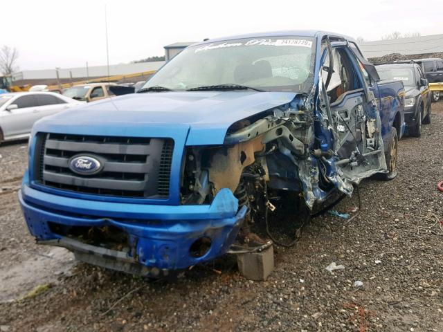 1FTEX1CW9AKA14301 - 2010 FORD F150 SUPER BLUE photo 2