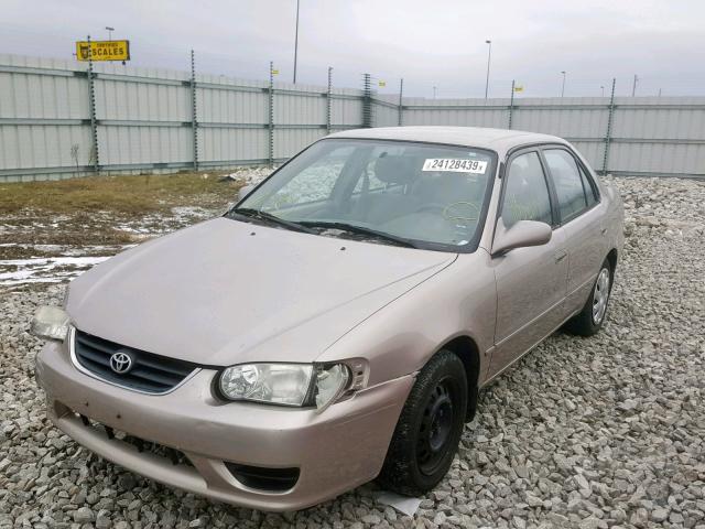 1NXBR12E12Z636754 - 2002 TOYOTA COROLLA CE TAN photo 2