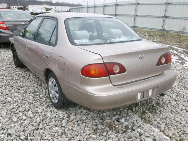 1NXBR12E12Z636754 - 2002 TOYOTA COROLLA CE TAN photo 3