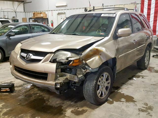 2HNYD18786H538233 - 2006 ACURA MDX TOURIN GOLD photo 2