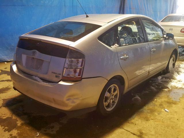 JTDKB22U940057818 - 2004 TOYOTA PRIUS SILVER photo 4