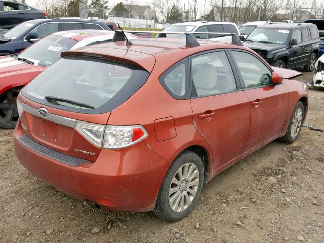 JF1GH60609G800757 - 2009 SUBARU IMPREZA 2. ORANGE photo 4