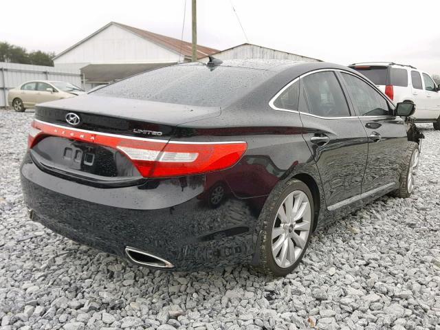 KMHFH4JG6EA348999 - 2014 HYUNDAI AZERA GLS BLACK photo 4