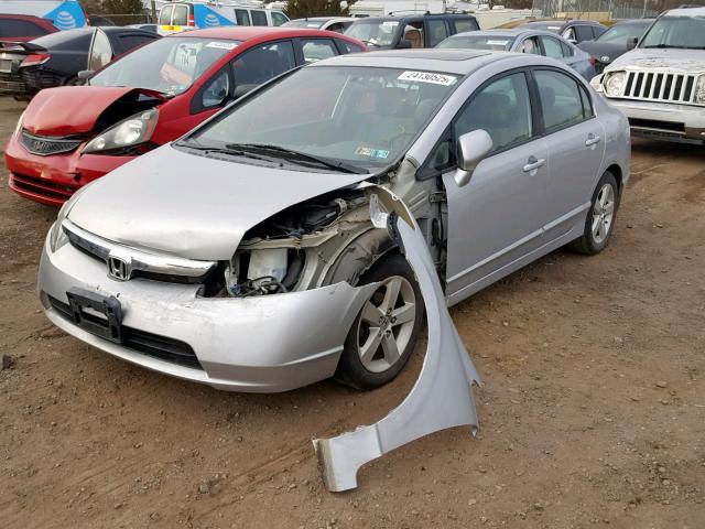 1HGFA15888L099352 - 2008 HONDA CIVIC EX SILVER photo 2