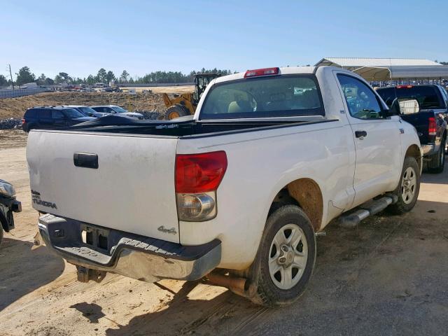 5TFKV52137X001139 - 2007 TOYOTA TUNDRA WHITE photo 4