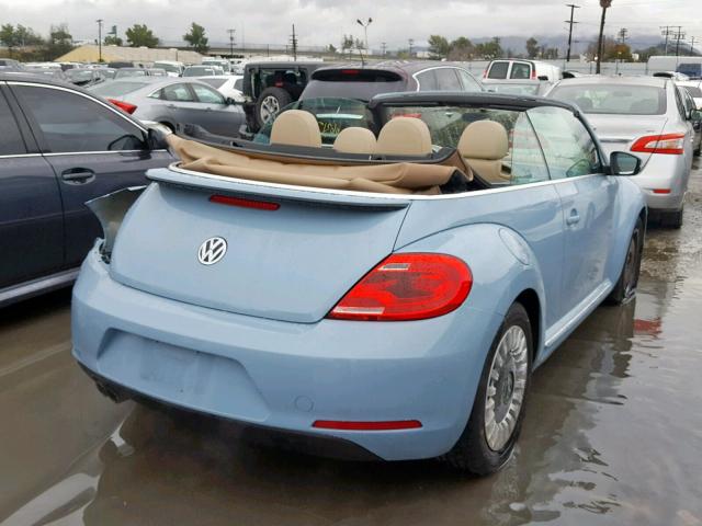 3VW517AT4FM819262 - 2015 VOLKSWAGEN BEETLE 1.8 BLUE photo 4