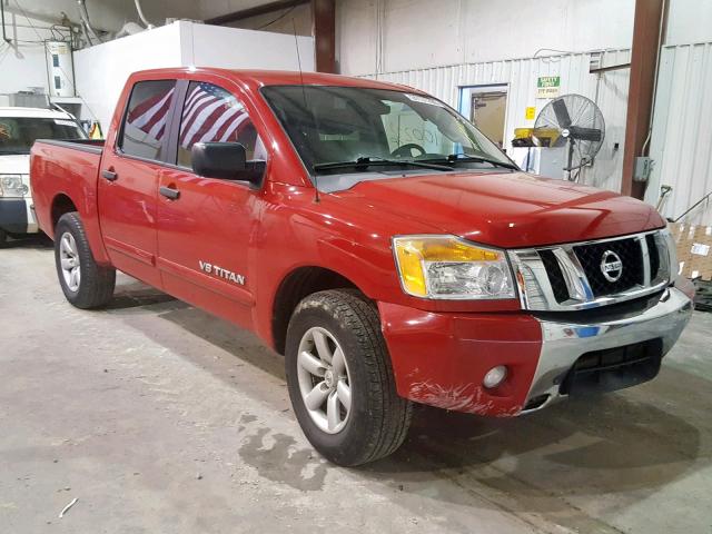 1N6BA0ED9CN317541 - 2012 NISSAN TITAN S RED photo 1