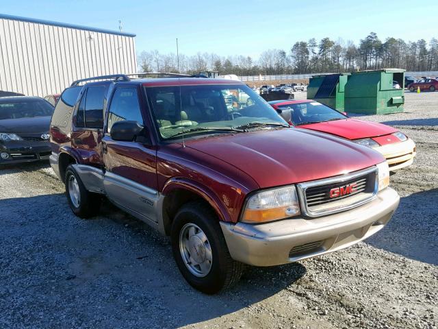 1GKCS13W012116676 - 2001 GMC JIMMY BURGUNDY photo 1