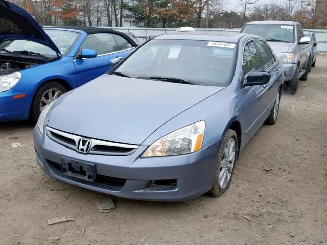 1HGCM66557A026235 - 2007 HONDA ACCORD EX BLUE photo 2