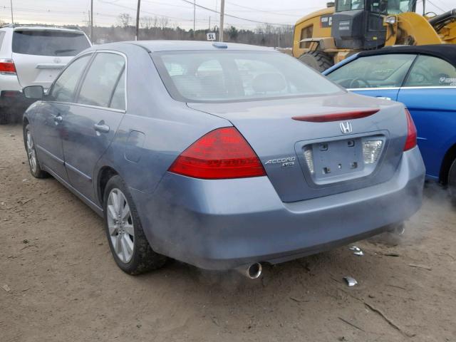 1HGCM66557A026235 - 2007 HONDA ACCORD EX BLUE photo 3