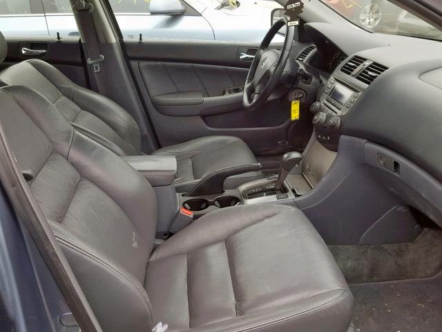 1HGCM66557A026235 - 2007 HONDA ACCORD EX BLUE photo 5