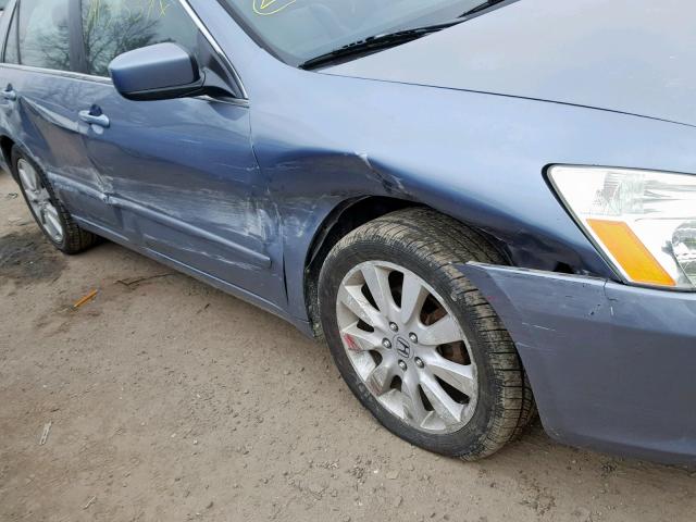 1HGCM66557A026235 - 2007 HONDA ACCORD EX BLUE photo 9