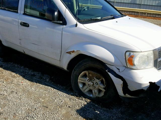 1D8HB38P79F711352 - 2009 DODGE DURANGO SE WHITE photo 9