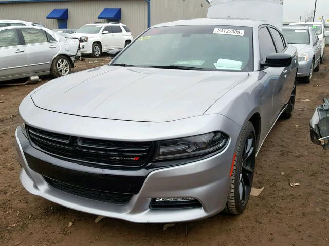 2C3CDXHG5HH643449 - 2017 DODGE CHARGER SX GRAY photo 2