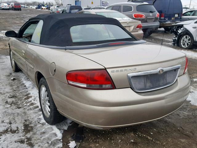 1C3EL55R84N344903 - 2004 CHRYSLER SEBRING LX TAN photo 3