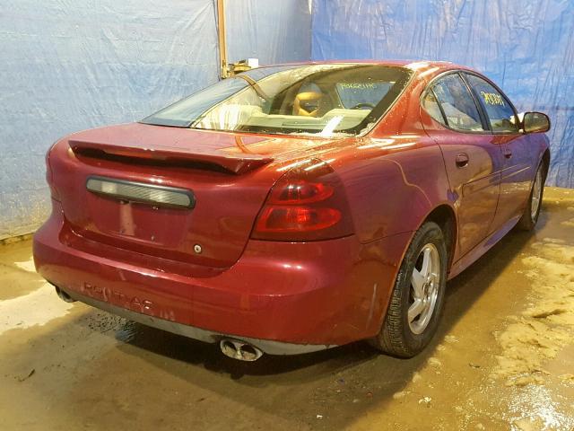 2G2WS522641121825 - 2004 PONTIAC GRAND PRIX RED photo 4