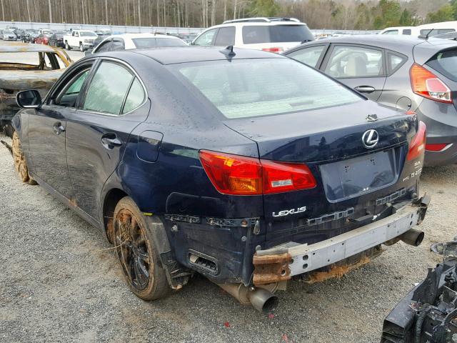 JTHCK262072011685 - 2007 LEXUS IS 250 BLUE photo 3