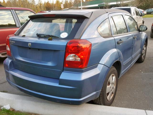 1B3HB28B77D284875 - 2007 DODGE CALIBER BLUE photo 4