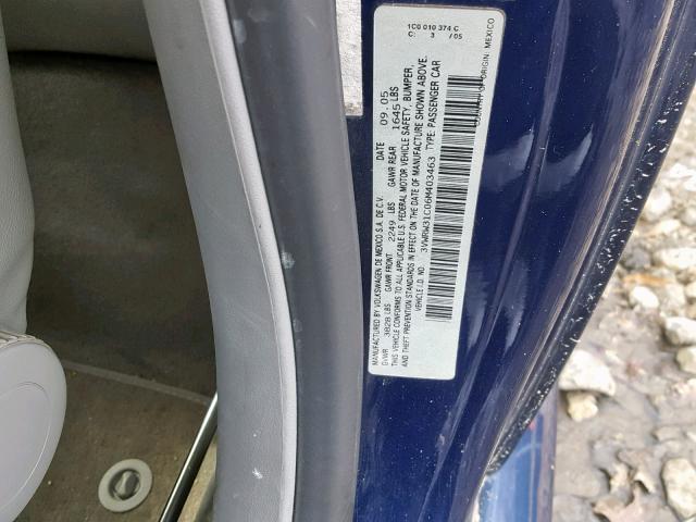 3VWRW31C06M403463 - 2006 VOLKSWAGEN NEW BEETLE Mavi foto 10