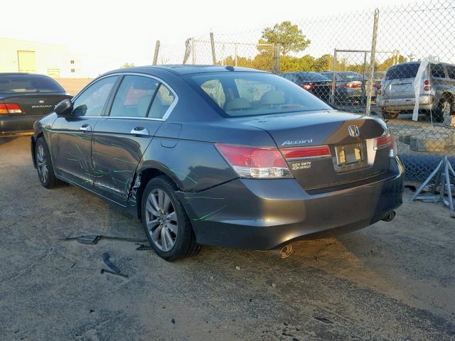 5KBCP3F82BB001180 - 2011 HONDA ACCORD EXL GRAY photo 3