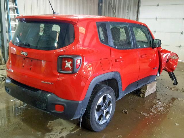 ZACCJBAT0GPC95829 - 2016 JEEP RENEGADE S RED photo 4