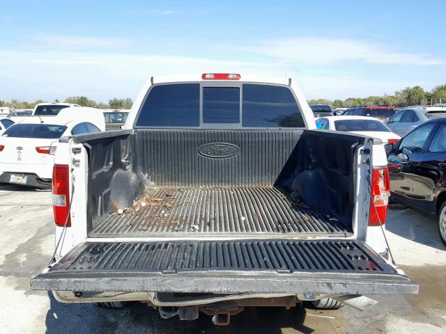 1FTPW14V16FB29654 - 2006 FORD F150 SUPER WHITE photo 9