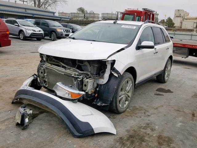 2FMDK3JC5BBB66842 - 2011 FORD EDGE SEL WHITE photo 2