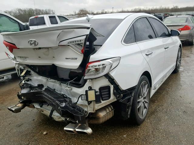 5NPE34AB6FH091632 - 2015 HYUNDAI SONATA SPO WHITE photo 4