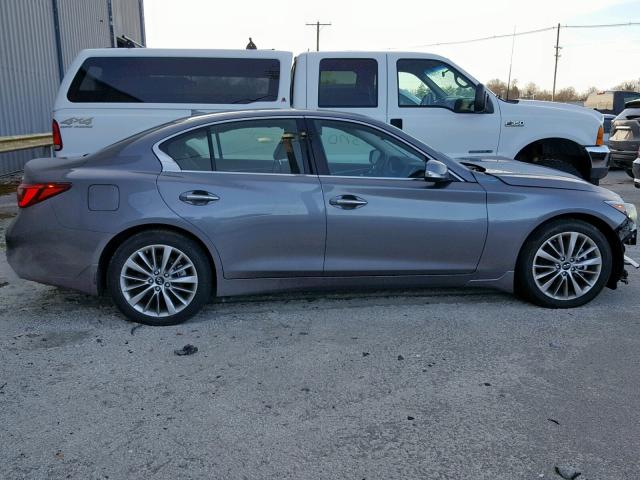 JN1EV7AR6JM443926 - 2018 INFINITI Q50 LUXE GRAY photo 10