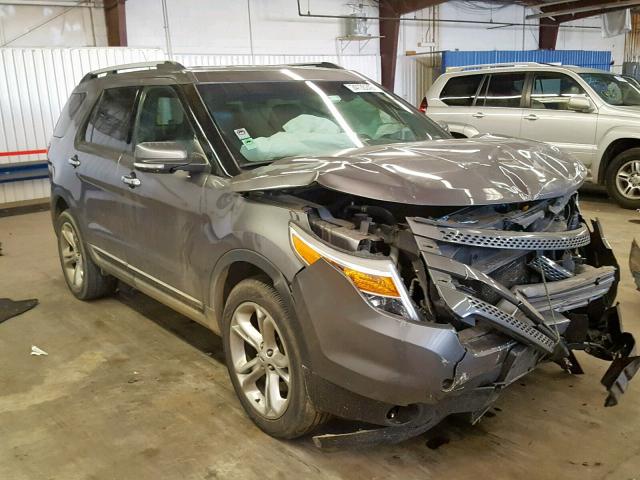 1FM5K8F82EGA08980 - 2014 FORD EXPLORER L GRAY photo 1