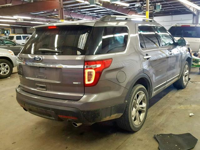 1FM5K8F82EGA08980 - 2014 FORD EXPLORER L GRAY photo 4