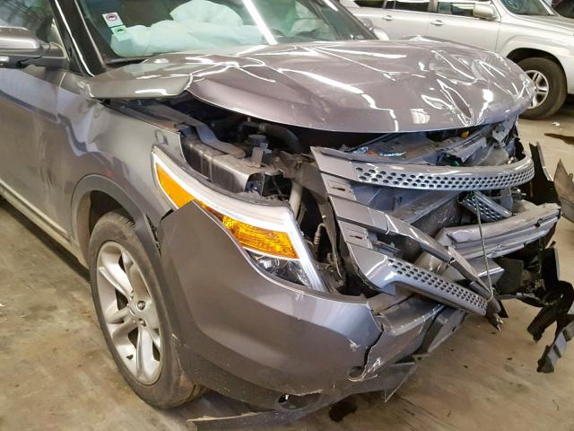 1FM5K8F82EGA08980 - 2014 FORD EXPLORER L GRAY photo 9