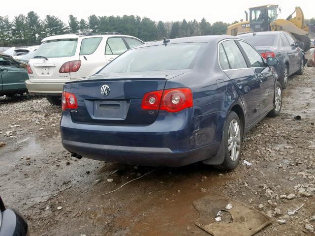 3VWCT71K76M853883 - 2006 VOLKSWAGEN JETTA TDI BLUE photo 4