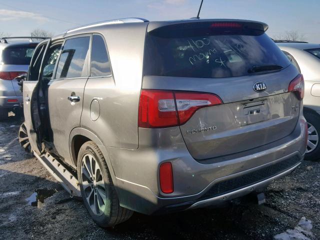 5XYKWDA77EG453849 - 2014 KIA SORENTO SX GRAY photo 3