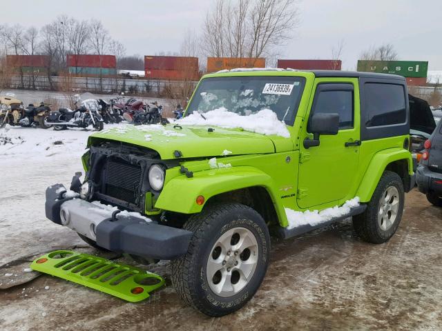 1C4AJWBG0DL560846 - 2013 JEEP WRANGLER S GREEN photo 2