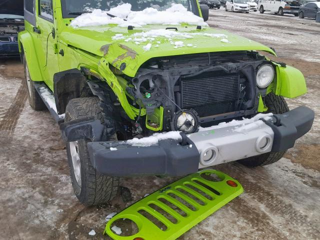 1C4AJWBG0DL560846 - 2013 JEEP WRANGLER S GREEN photo 9