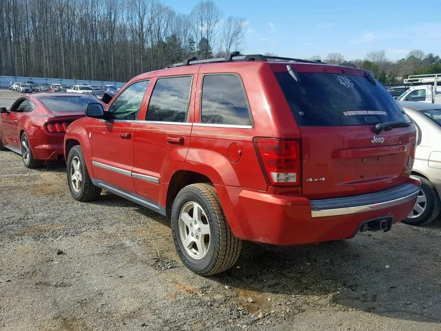 1J4HR58255C652317 - 2005 JEEP GRAND CHER RED photo 3