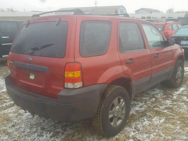 1FMYU02Z55KC94196 - 2005 FORD ESCAPE XLS RED photo 4