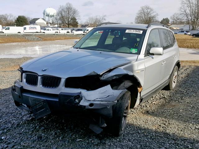 WBXPA93444WD00860 - 2004 BMW X3 3.0I SILVER photo 2