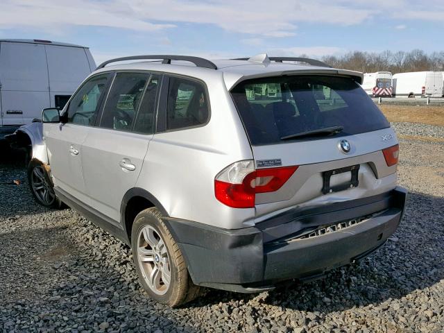 WBXPA93444WD00860 - 2004 BMW X3 3.0I SILVER photo 3