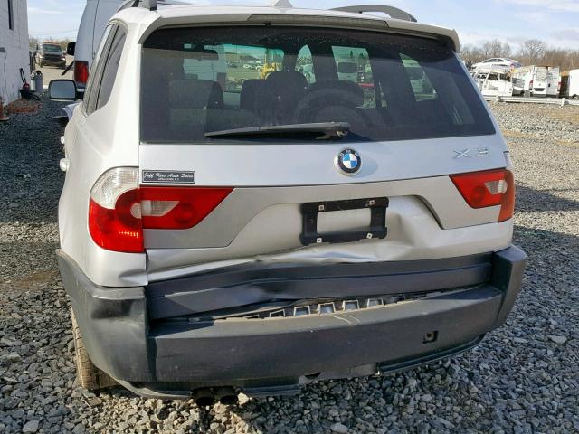 WBXPA93444WD00860 - 2004 BMW X3 3.0I SILVER photo 9